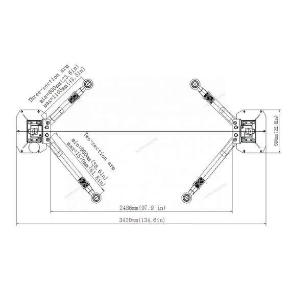 LAUNCH TLT245ATL 4,5 т Подъемник 380В 2х стоечный с верхней синхронизацией (красный) в Новосибирске купить по выгодной цене 100kwatt.ru