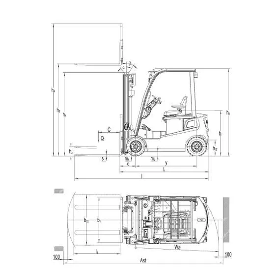 OXLIFT RX20 2 т 3 м SS FFL Li-ion Электрический погрузчик (свободный подъем вил, боковое смещение каретки) в Новосибирске купить по выгодной цене 100kwatt.ru