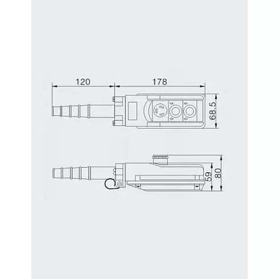 OCALIFT IP55 TNHA1-61YS Пульт управления 2 кнопки, 1 скорость, стоп, ключ, старт в Новосибирске купить по выгодной цене 100kwatt.ru