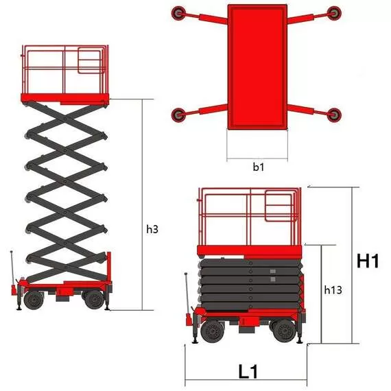 OXLIFT QZ-050-070 7000 мм 500 кг Самоходный (поводковый) подъемник ножничного типа с питанием от АКБ в Новосибирске купить по выгодной цене 100kwatt.ru