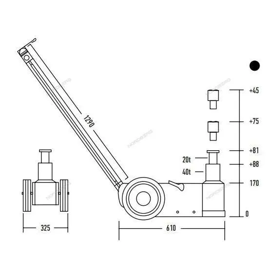 NORDBERG N402 Домкрат пневмогидравлический подкатной в Новосибирске купить по выгодной цене 100kwatt.ru