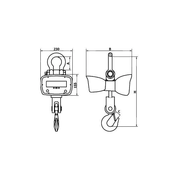 UNIGRAM КВ-15Т с ПДУ180 Крановые весы с индикацией на пульте, с USB-интерфейсом в Новосибирске купить по выгодной цене 100kwatt.ru