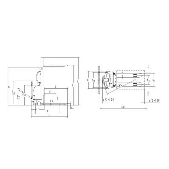 Noblelift SPM 1016 Гидравлический штабелер с электроподъемом в Новосибирске купить по выгодной цене 100kwatt.ru