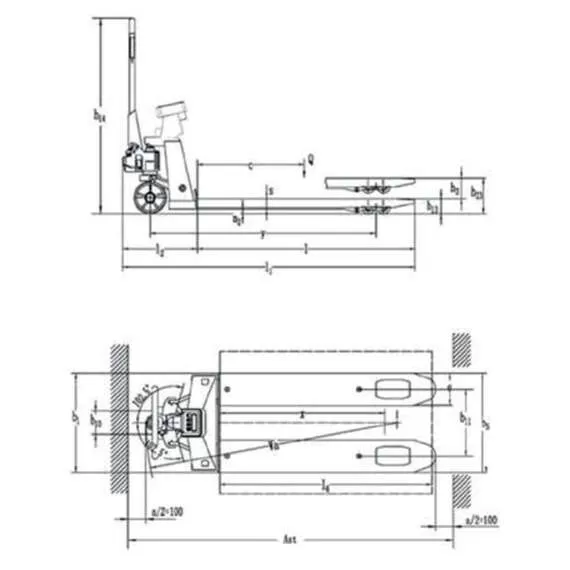 OXLIFT OX 20V 2000 Кг Гидравлическая тележка с весами, рохля в Новосибирске купить по выгодной цене 100kwatt.ru