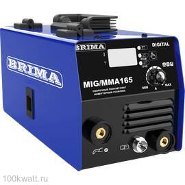 BRIMA MIG/MMA-165 DIGITAL Сварочный полуавтомат с катушкой флюсовой проволоки 