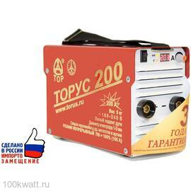 ТОРУС 200 КЛАССИК Сварочный инвертор ММА + комплект проводов (220 В, 200 А) 